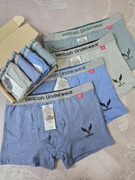 Чоловічі труси боксери набір 4шт розміри від XL до 4XL верикон VERICOH чоловіча білизна M1115 фото