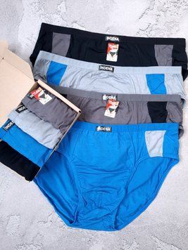 Чоловічі труси від 5XL до 7XL бамбук сліпи плавки бріфи великі розміри індена Indena чоловіча білизна M356001 фото