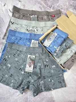 Чоловічі труси боксери набір 4шт розміри від XL до 4XL верикон VERICOH чоловіча білизна розмір XL M9639 фото